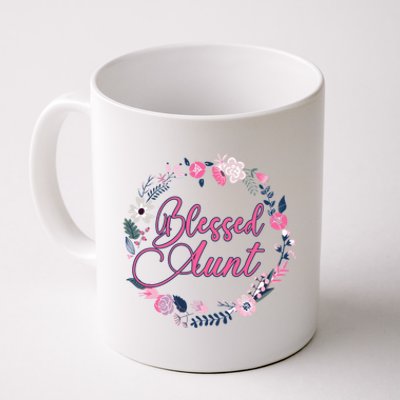 Cute Blessed Aunt New Aunty Auntie Sister Flower Gift Coffee Mug