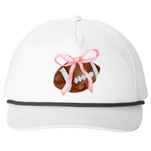 Coquette Bow American Football Game Day Thanksgiving Autumn Snapback Five-Panel Rope Hat