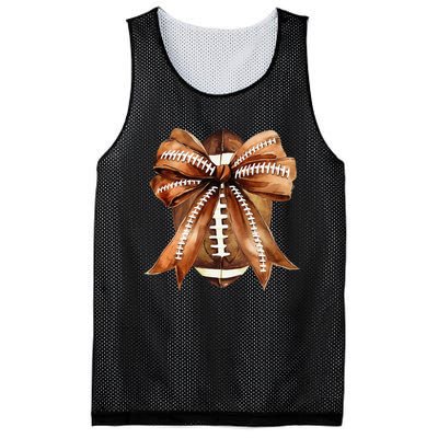 Coquette Bow American Football Game Day Thanksgiving Autumn Mesh Reversible Basketball Jersey Tank