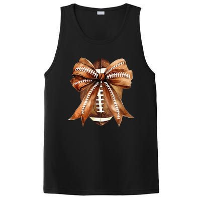 Coquette Bow American Football Game Day Thanksgiving Autumn PosiCharge Competitor Tank