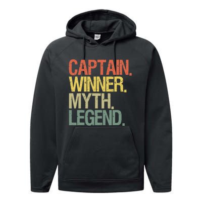 Captain Boat Airline Pilot Performance Fleece Hoodie