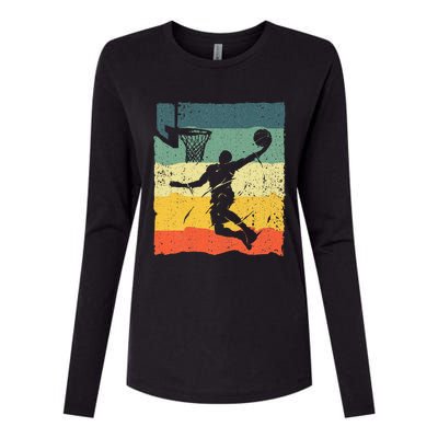 Cool Basketball Art For Men Women Vintage Basketball Player Womens Cotton Relaxed Long Sleeve T-Shirt