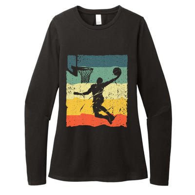 Cool Basketball Art For Men Women Vintage Basketball Player Womens CVC Long Sleeve Shirt