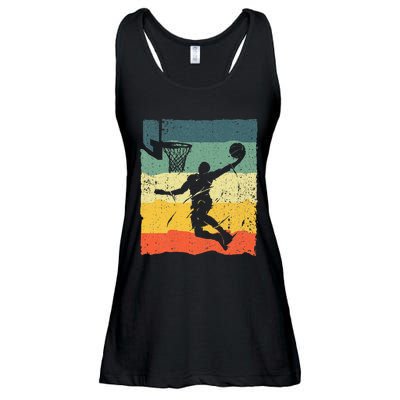 Cool Basketball Art For Men Women Vintage Basketball Player Ladies Essential Flowy Tank