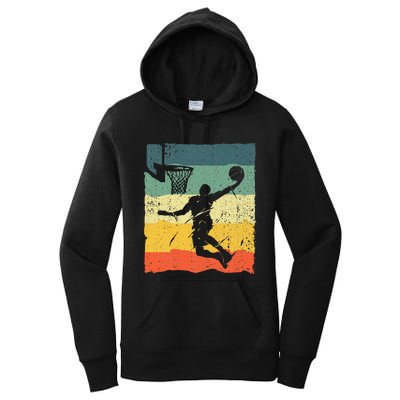 Cool Basketball Art For Men Women Vintage Basketball Player Women's Pullover Hoodie