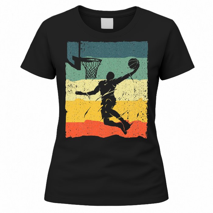 Cool Basketball Art For Men Women Vintage Basketball Player Women's T-Shirt