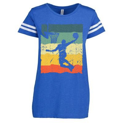 Cool Basketball Art For Men Women Vintage Basketball Player Enza Ladies Jersey Football T-Shirt