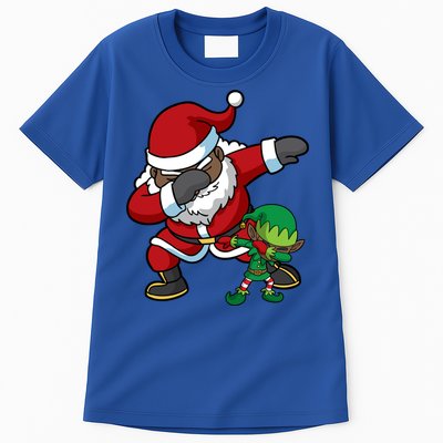Christmas Black African American Dabbing Santa Claus Dab Gift Tall T-Shirt
