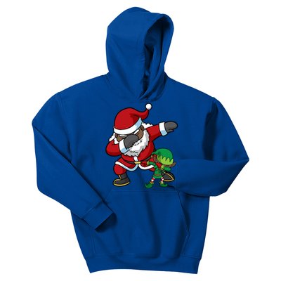 Christmas Black African American Dabbing Santa Claus Dab Gift Kids Hoodie