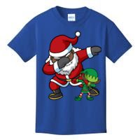 Christmas Black African American Dabbing Santa Claus Dab Gift Kids T-Shirt