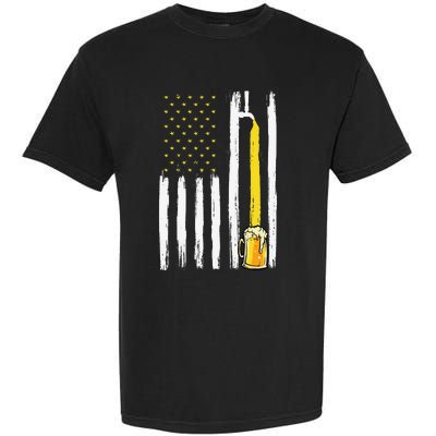 Craft Beer American Flag USA 4th Of July Brewery America Garment-Dyed Heavyweight T-Shirt