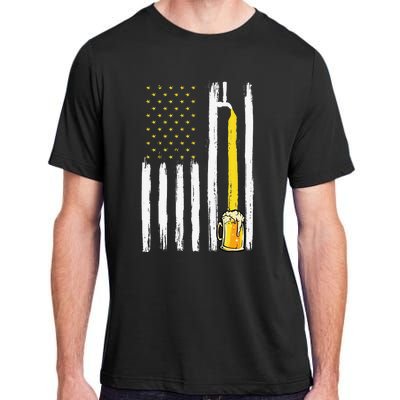 Craft Beer American Flag USA 4th Of July Brewery America Adult ChromaSoft Performance T-Shirt