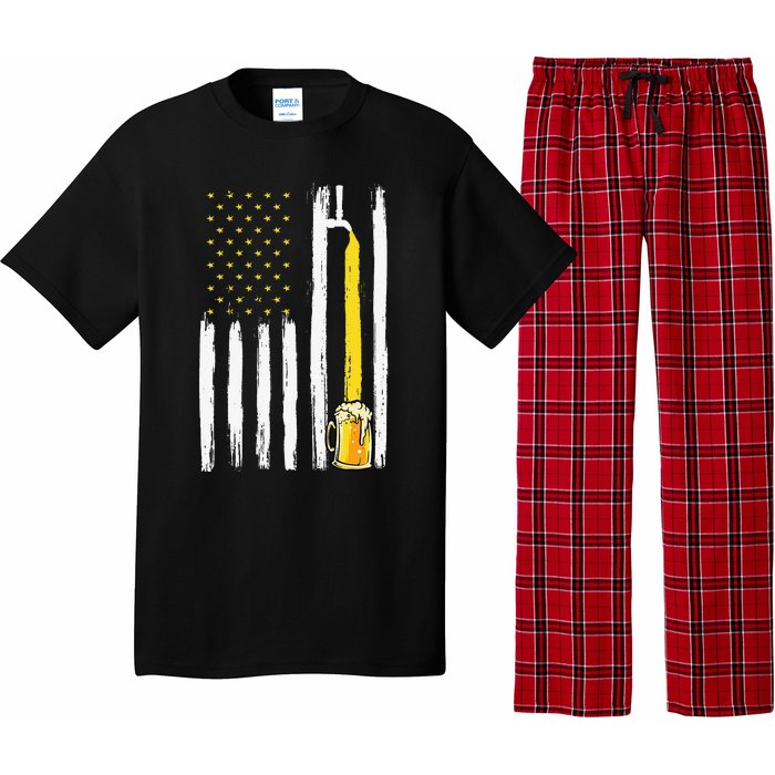 Craft Beer American Flag USA 4th Of July Brewery America Pajama Set