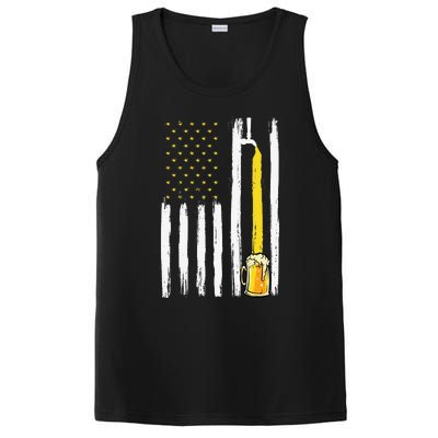 Craft Beer American Flag USA 4th Of July Brewery America PosiCharge Competitor Tank