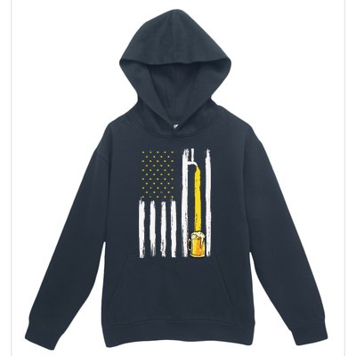 Craft Beer American Flag USA 4th Of July Brewery America Urban Pullover Hoodie