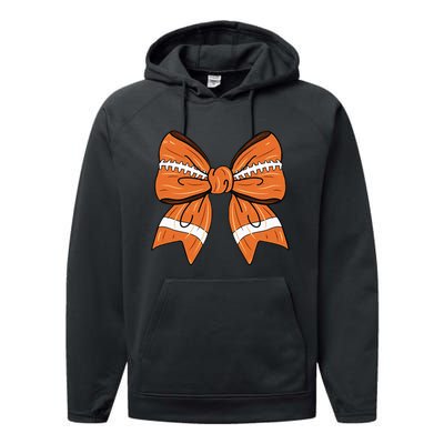 Coquette Bow American Football Thanksgiving Performance Fleece Hoodie