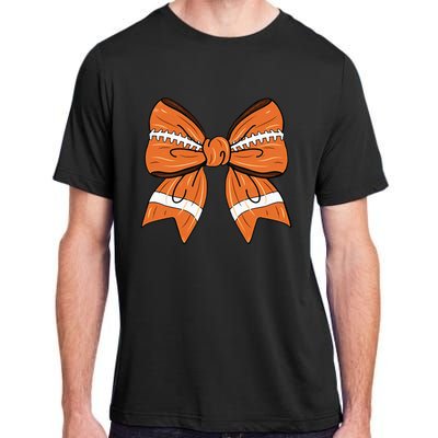 Coquette Bow American Football Thanksgiving Adult ChromaSoft Performance T-Shirt