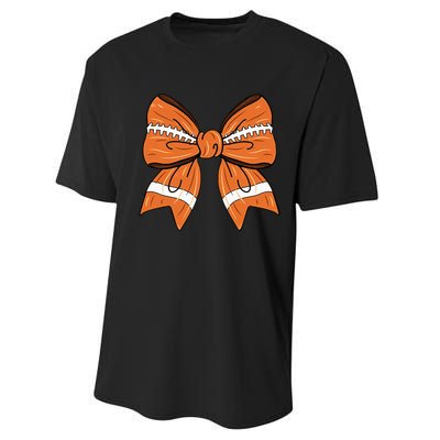 Coquette Bow American Football Thanksgiving Performance Sprint T-Shirt