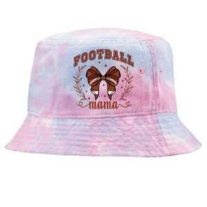 Coquette Bow American Football Mama Thanksgiving Autumn Fall Tie-Dyed Bucket Hat