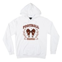 Coquette Bow American Football Mama Thanksgiving Autumn Fall Hoodie