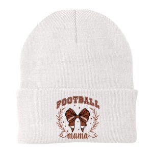 Coquette Bow American Football Mama Thanksgiving Autumn Fall Knit Cap Winter Beanie