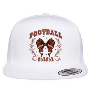 Coquette Bow American Football Mama Thanksgiving Autumn Fall Flat Bill Trucker Hat