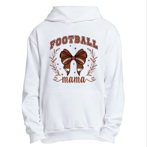 Coquette Bow American Football Mama Thanksgiving Autumn Fall Urban Pullover Hoodie