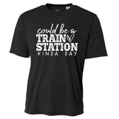 Could Be A Train Station Kinda Day Cooling Performance Crew T-Shirt