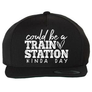 Could Be A Train Station Kinda Day Wool Snapback Cap