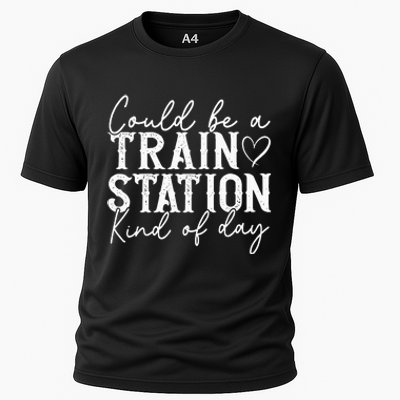 Could Be A Train Station Kinda Day Cooling Performance Crew T-Shirt