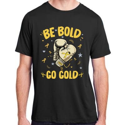 Childhood Be Bold Go Gold Childhood Cancer Awareness Boxing Adult ChromaSoft Performance T-Shirt