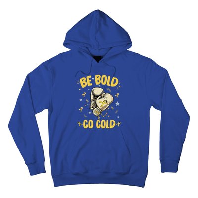 Childhood Be Bold Go Gold Childhood Cancer Awareness Boxing Hoodie