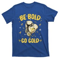 Childhood Be Bold Go Gold Childhood Cancer Awareness Boxing T-Shirt