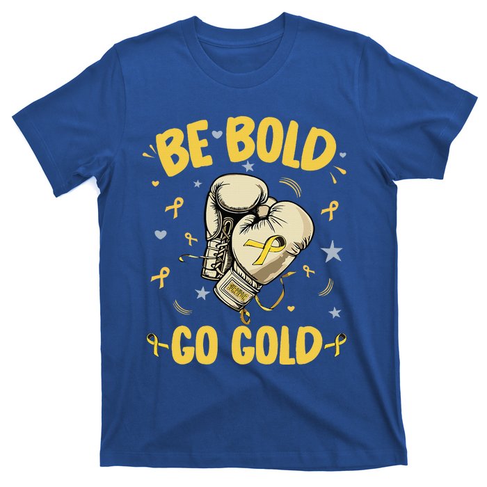 Childhood Be Bold Go Gold Childhood Cancer Awareness Boxing T-Shirt