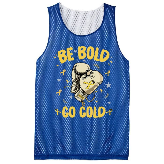 Childhood Be Bold Go Gold Childhood Cancer Awareness Boxing Mesh Reversible Basketball Jersey Tank