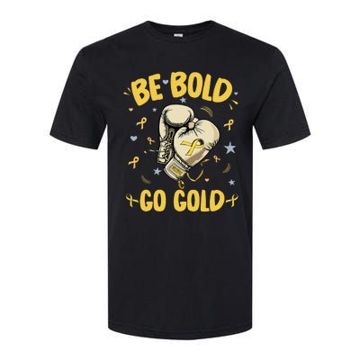 Childhood Be Bold Go Gold Childhood Cancer Awareness Boxing Softstyle CVC T-Shirt