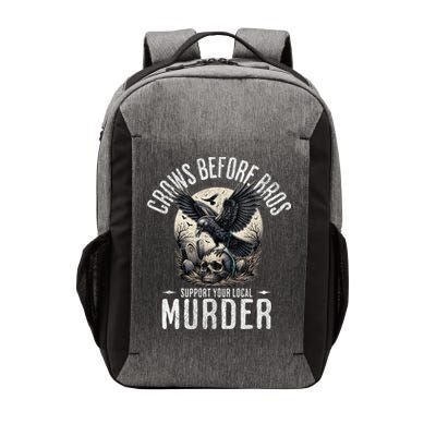 Crows Before Bros Support Your Local Murder Funny Halloween Vector Backpack