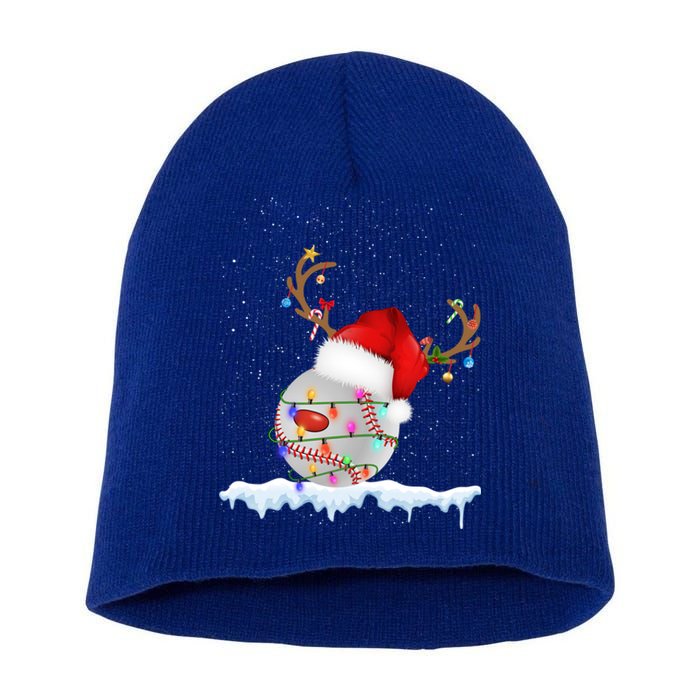 Christmas Baseball Ball Santa Hat Xmas Catcher Pitcher Meaningful Gift Short Acrylic Beanie