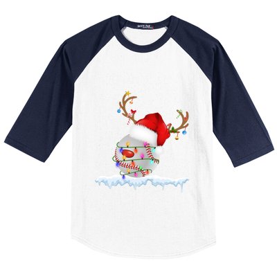 Christmas Baseball Ball Santa Hat Xmas Catcher Pitcher Meaningful Gift Baseball Sleeve Shirt