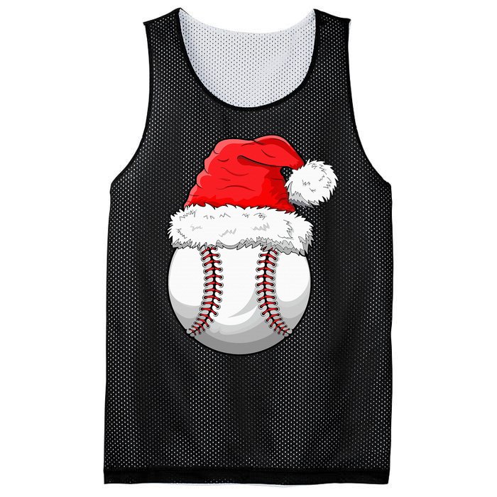 Christmas Baseball Ball Santa Hat Funny Sport Xmas Mesh Reversible Basketball Jersey Tank