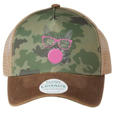Cat Blowing Bubble Gum Legacy Tie Dye Trucker Hat