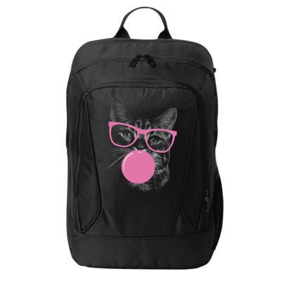 Cat Blowing Bubble Gum City Backpack