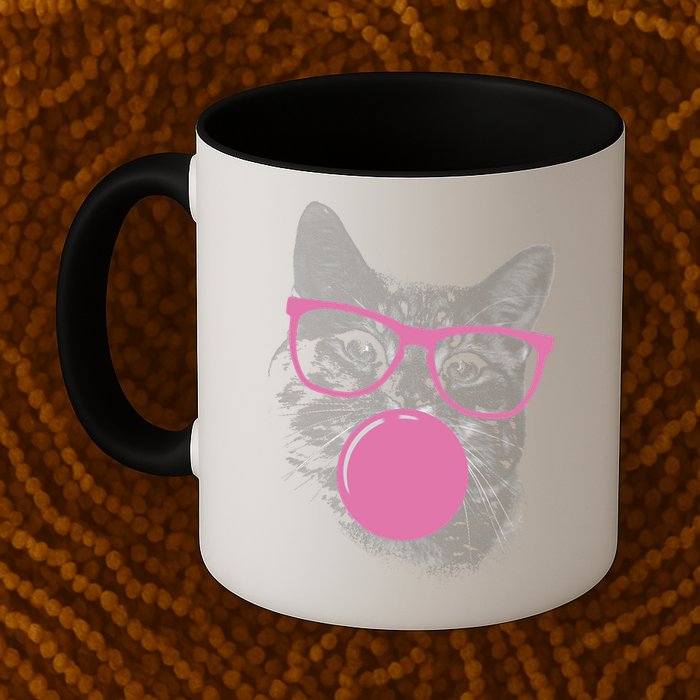 Cat Blowing Bubble Gum Mug