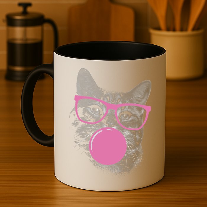 Cat Blowing Bubble Gum Mug