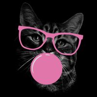 Cat Blowing Bubble Gum Wool Snapback Cap