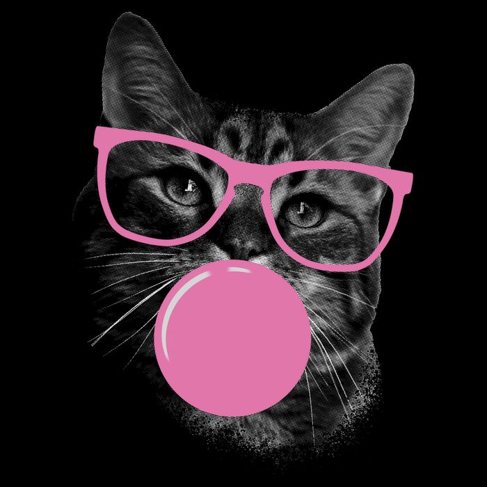 Cat Blowing Bubble Gum Wool Snapback Cap