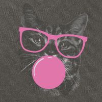 Cat Blowing Bubble Gum Cotton Canvas Backpack