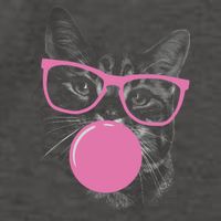 Cat Blowing Bubble Gum Vector Backpack