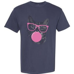 Cat Blowing Bubble Gum Garment-Dyed Heavyweight T-Shirt