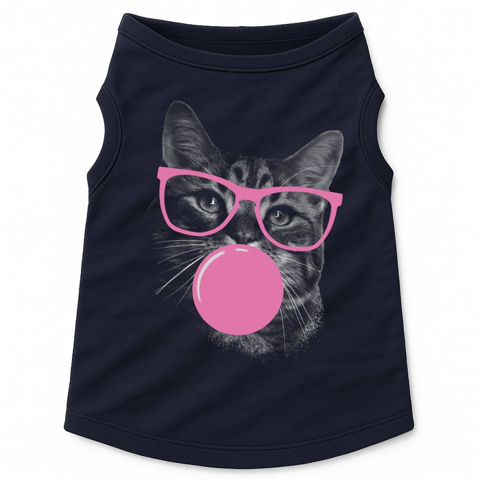 Cat Blowing Bubble Gum Doggie Tank